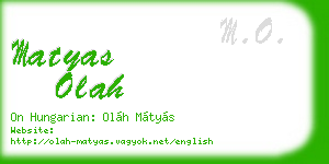 matyas olah business card